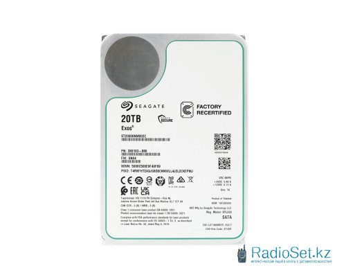 Жесткий диск Seagate Exos X20 ST20000NM002C 20TB SATA 6Gb/s, 3.5", 7200RPM